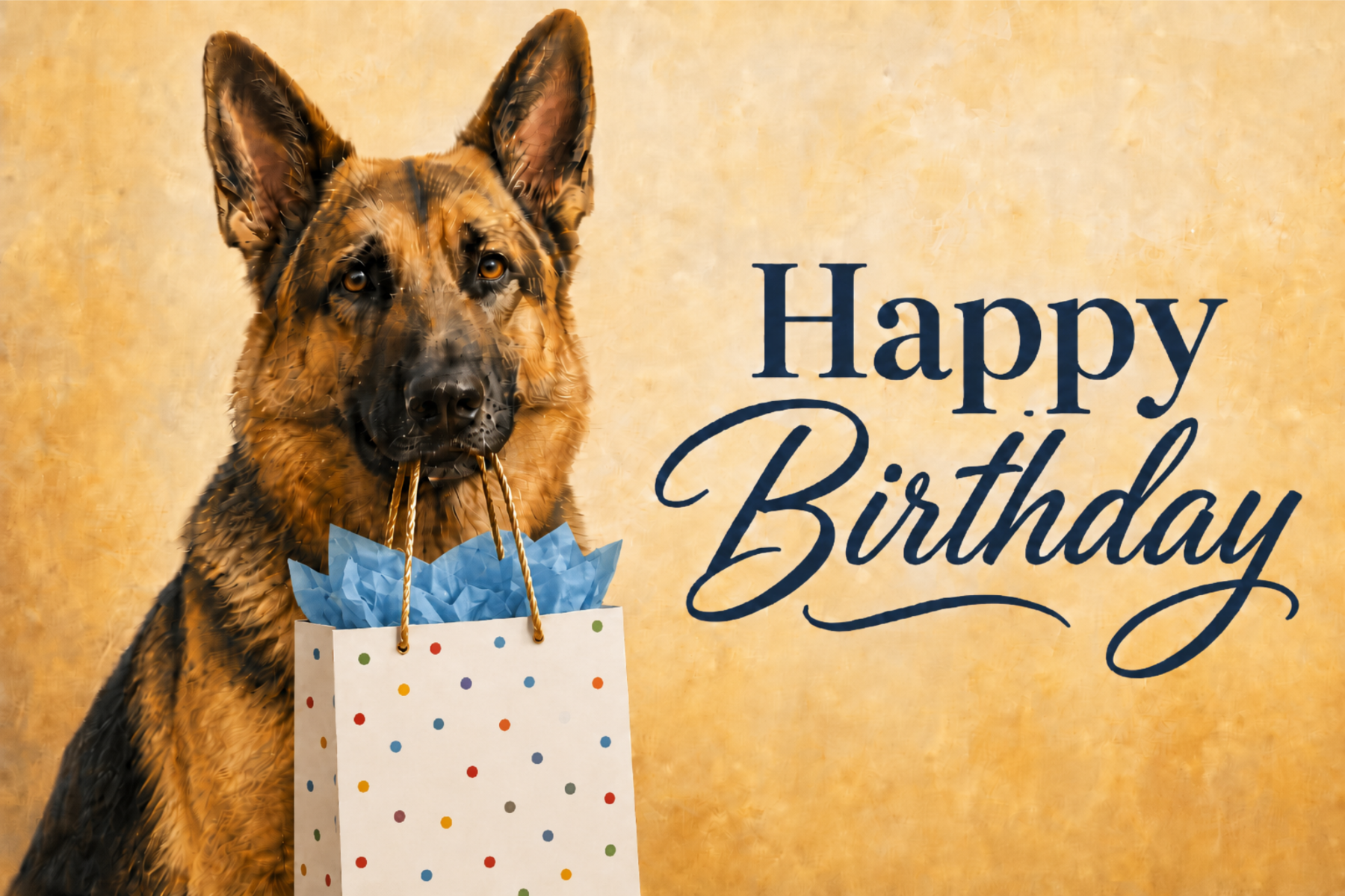 German Shepherd Birthday front